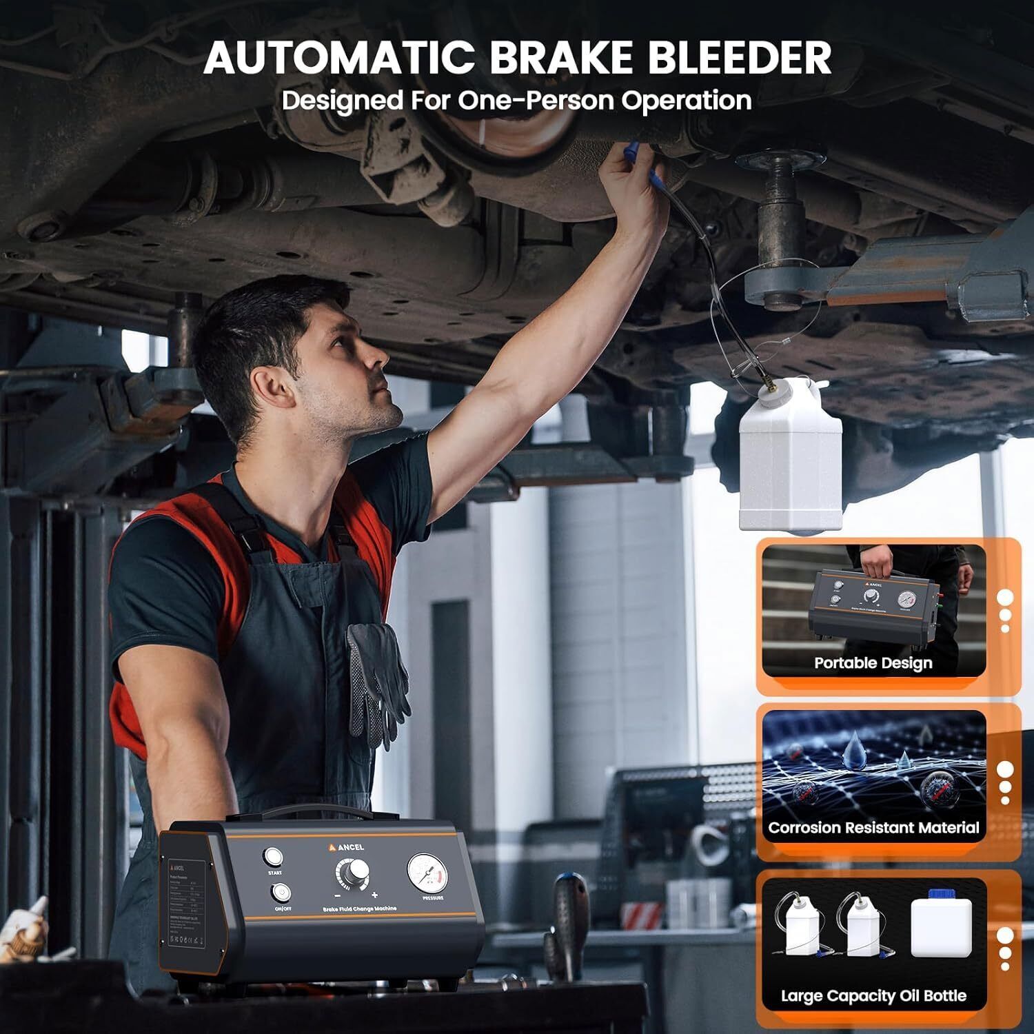 Automotive Vacuum Brake Pressure Bleeder Exchanger Brake System Bleeding Tool