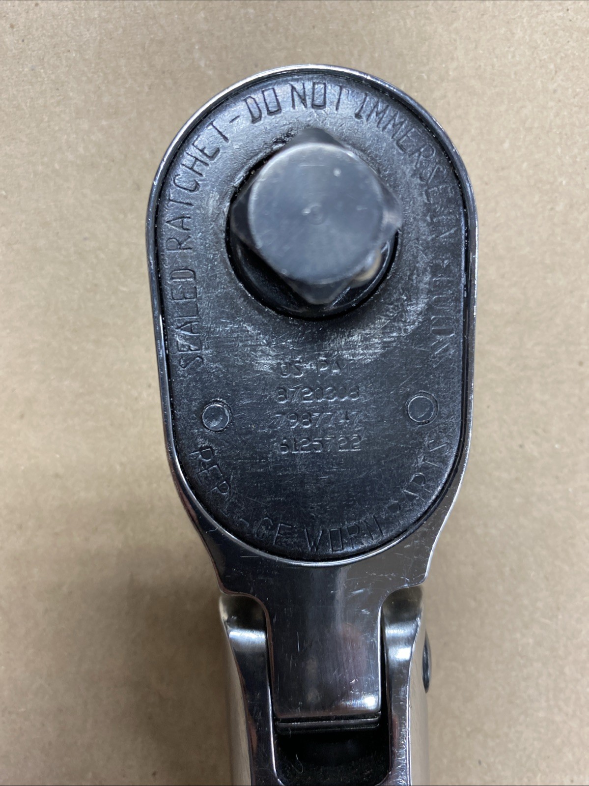 Snap-on SHX80B Locking Flex Head Ratchet 1/2″ Drive Red Soft Grip