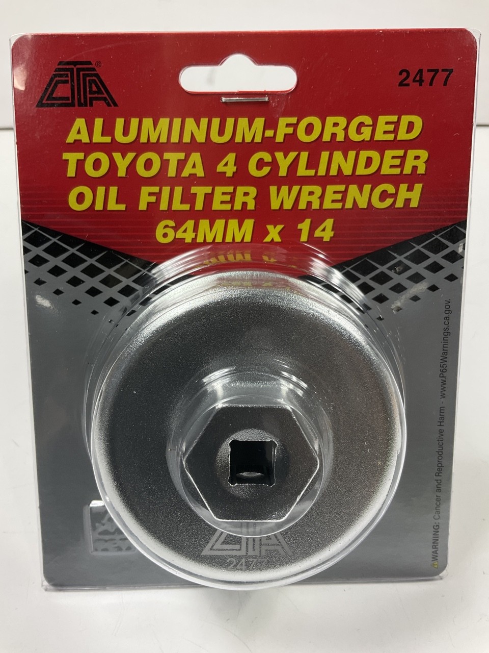 CTA 2477 Aluminum-Forged Toyota 4 CYL 64MM Oil Filter Wrench – 64MMX14