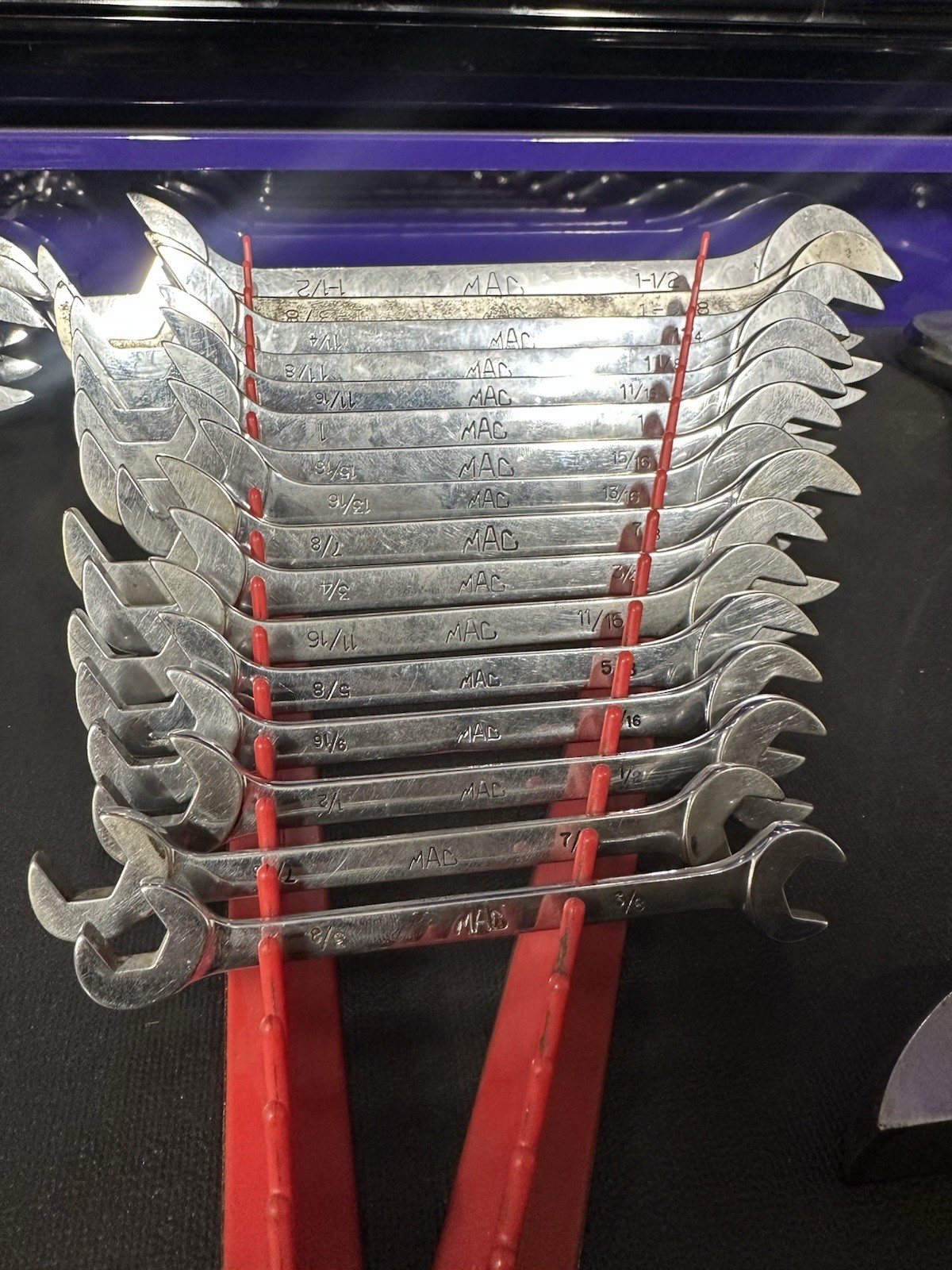 MAC Tools SAE Angle Head Open End Wrench Set 17 pc 3/8 – 2 inches