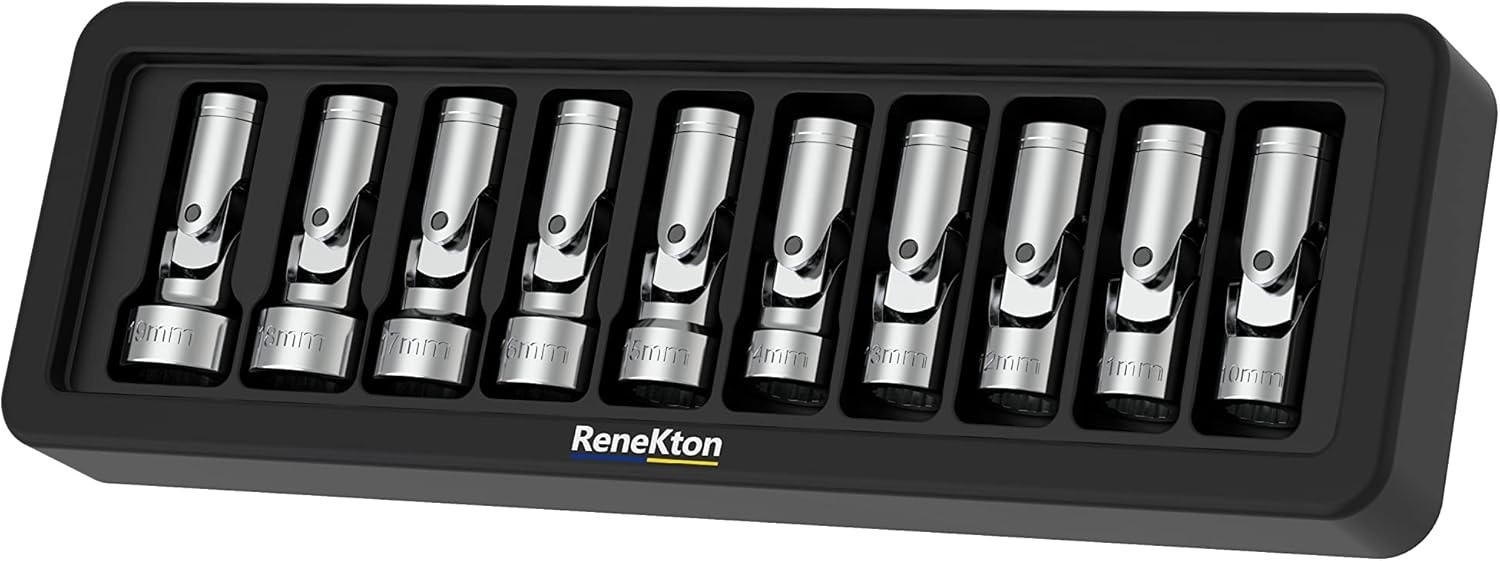 3/8 Inch Drive Universal Joint Socket Set Swivel Socket Metric Flex Socket Set