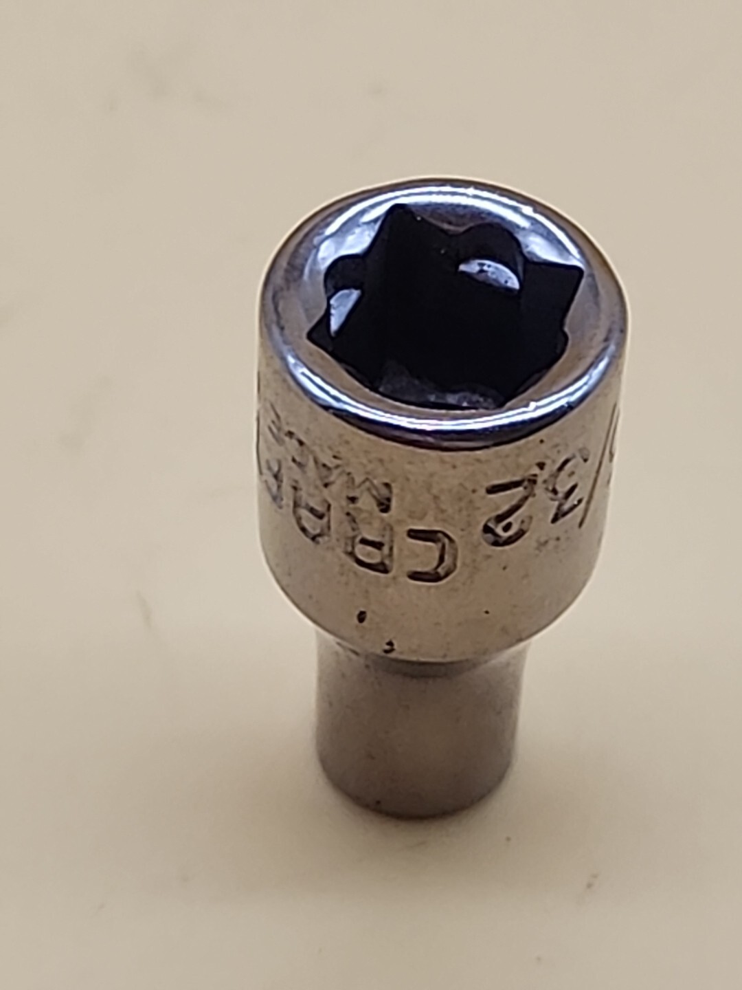 Craftsman Vintage NEW 5/32″ 6 Point 1/4″ Drive Shallow Socket G2-43481 USA