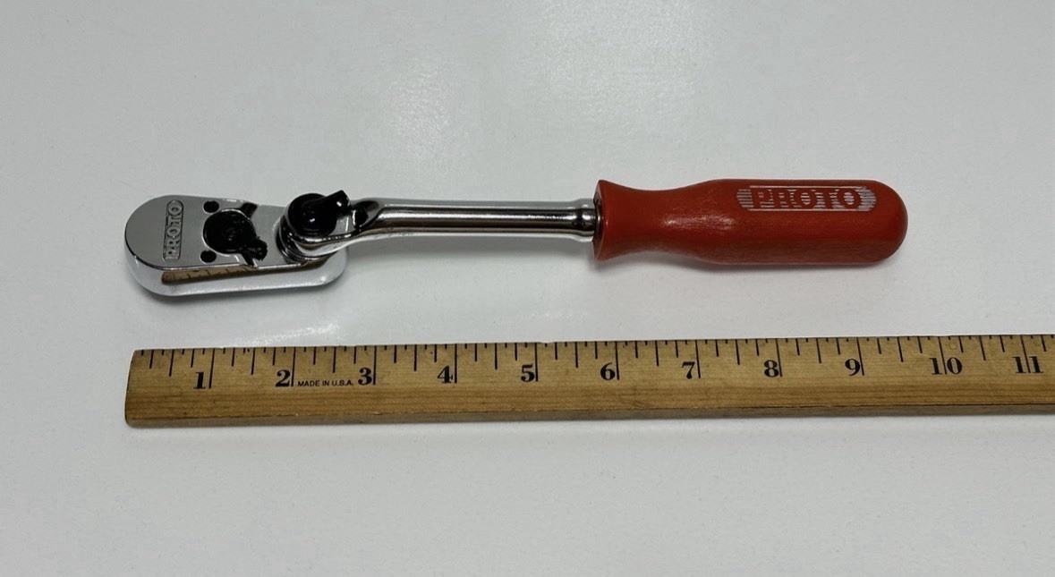 Proto USA Made (Rare) Professional 5257L 3/8″ Drive Indexable Ratchet Red Handle