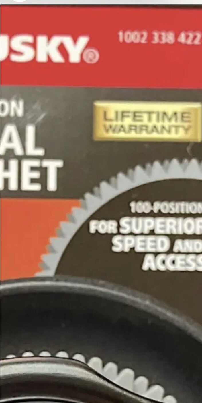 Husky GIMBAL RATCHET 1/4” Drive Fine 100 Tooth Finger Thumb Palm gyro swivel