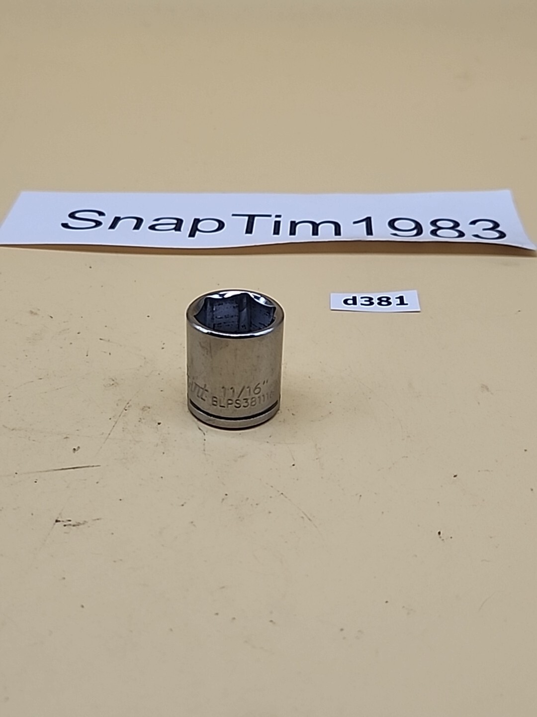 Blue-point Tools 3/8″ Dr. 6-Pt SAE 11/16″ Shallow Socket BLPS381116 USA