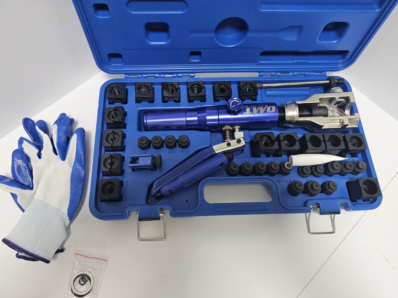OMT Hydraulic Flaring Tool Kit 45° Single & Double Flaring Tool w Deburring Tool