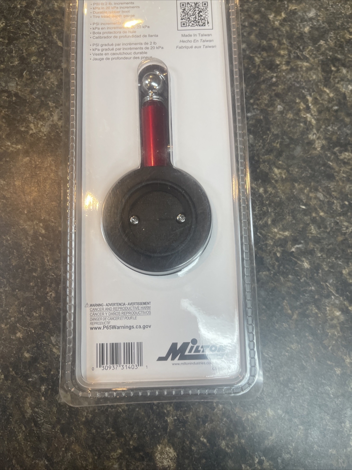 Milton S-934 Dial Tire Gauge, 0-120 PSI – 2 lb increments New Sealed