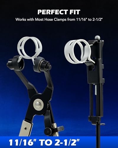 9pc Hose Clamp Pliers Set – Flexible Wire, Long Reach Swivel Jaw & Flat Band for