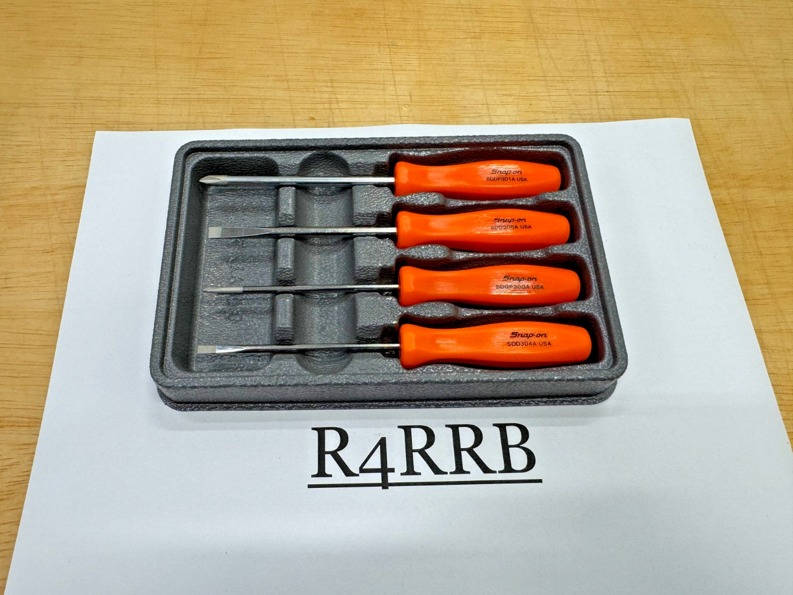 Snap-on Tools USA NEW ORANGE 4pc Mini Hard Grip Combo Screwdriver Set SDDX40AO