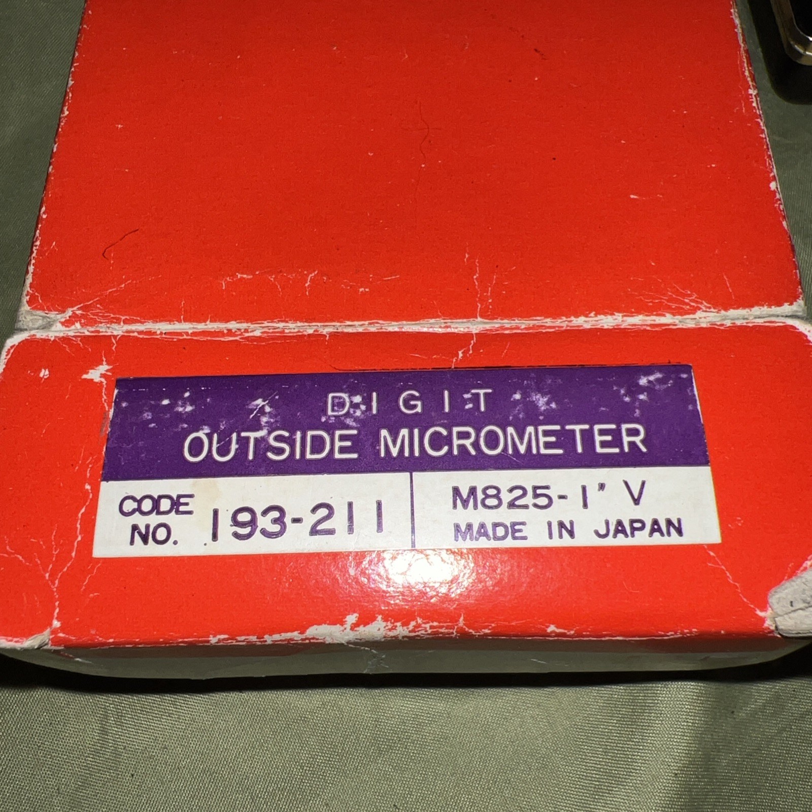 Mitutoyo 193 211 0 To 1″ Mechanical Outside Micrometer Analog In Orig Box Japan