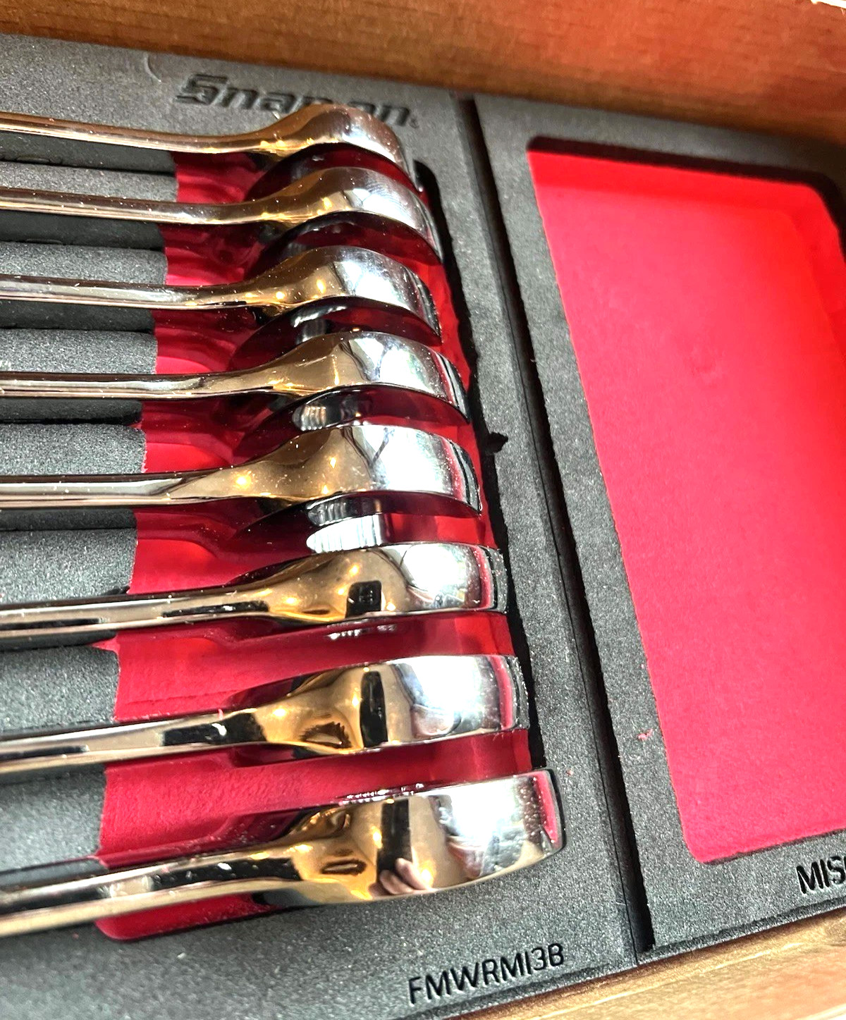 New Snap-on™ SOEXMET01FBR 19pc Metric Flank Dr+ Wrench Foam Set 7 – 25 mm SEALed