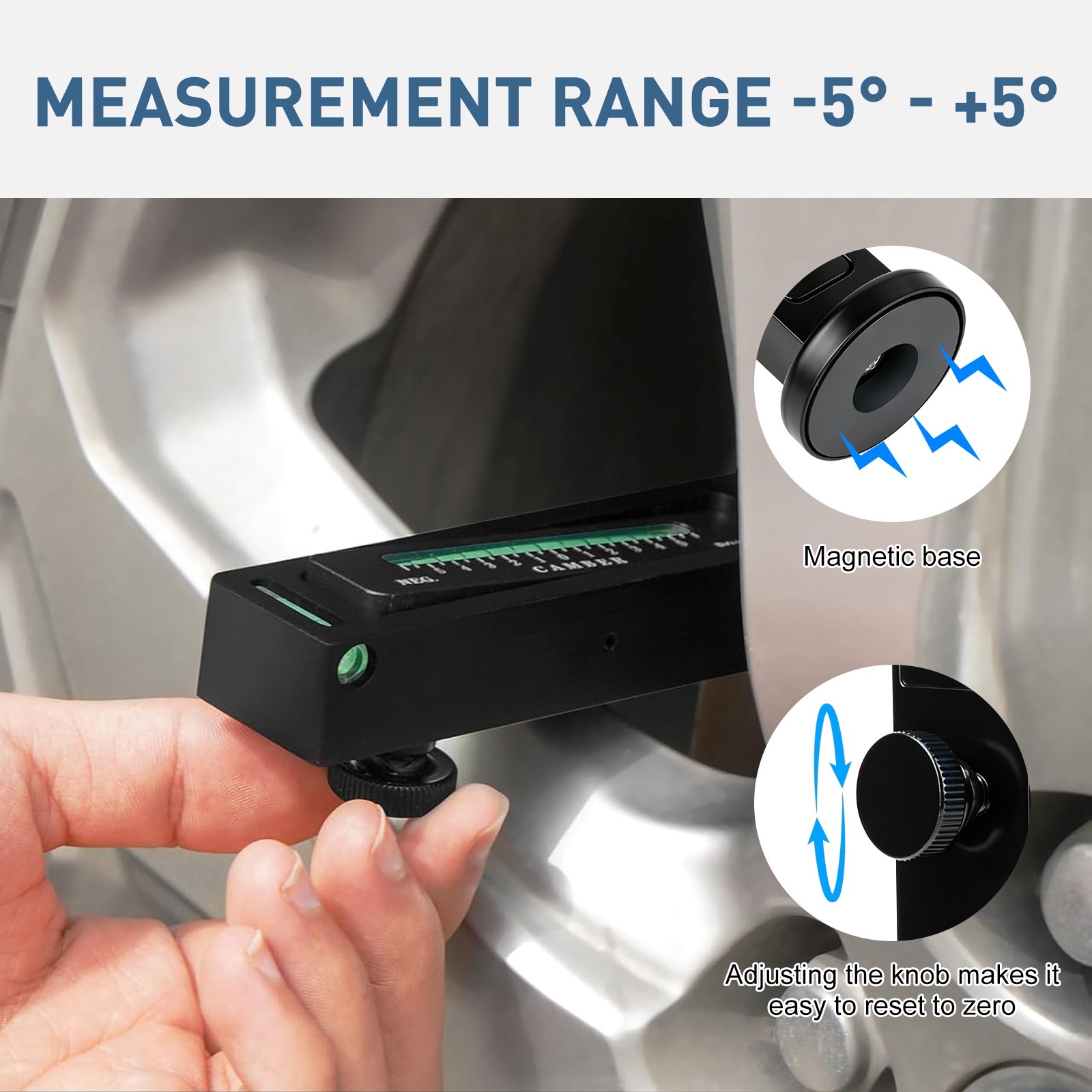 Magnetic Gauge Tool Camber Castor Strut Wheel Alignment for Truck Car Adjustable