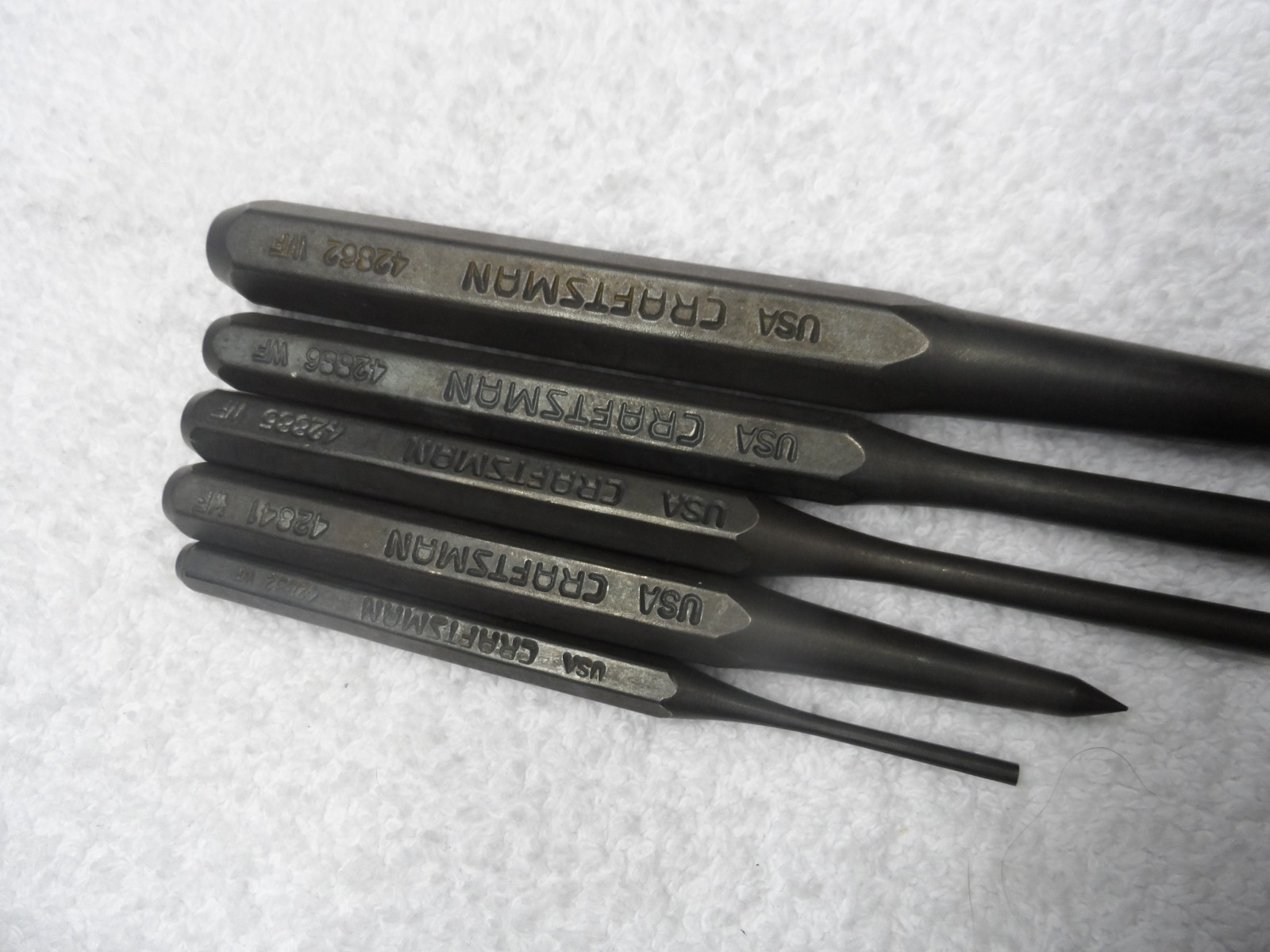 Craftsman Prick Center Pin Punch Set, made in USA – 5 pcs