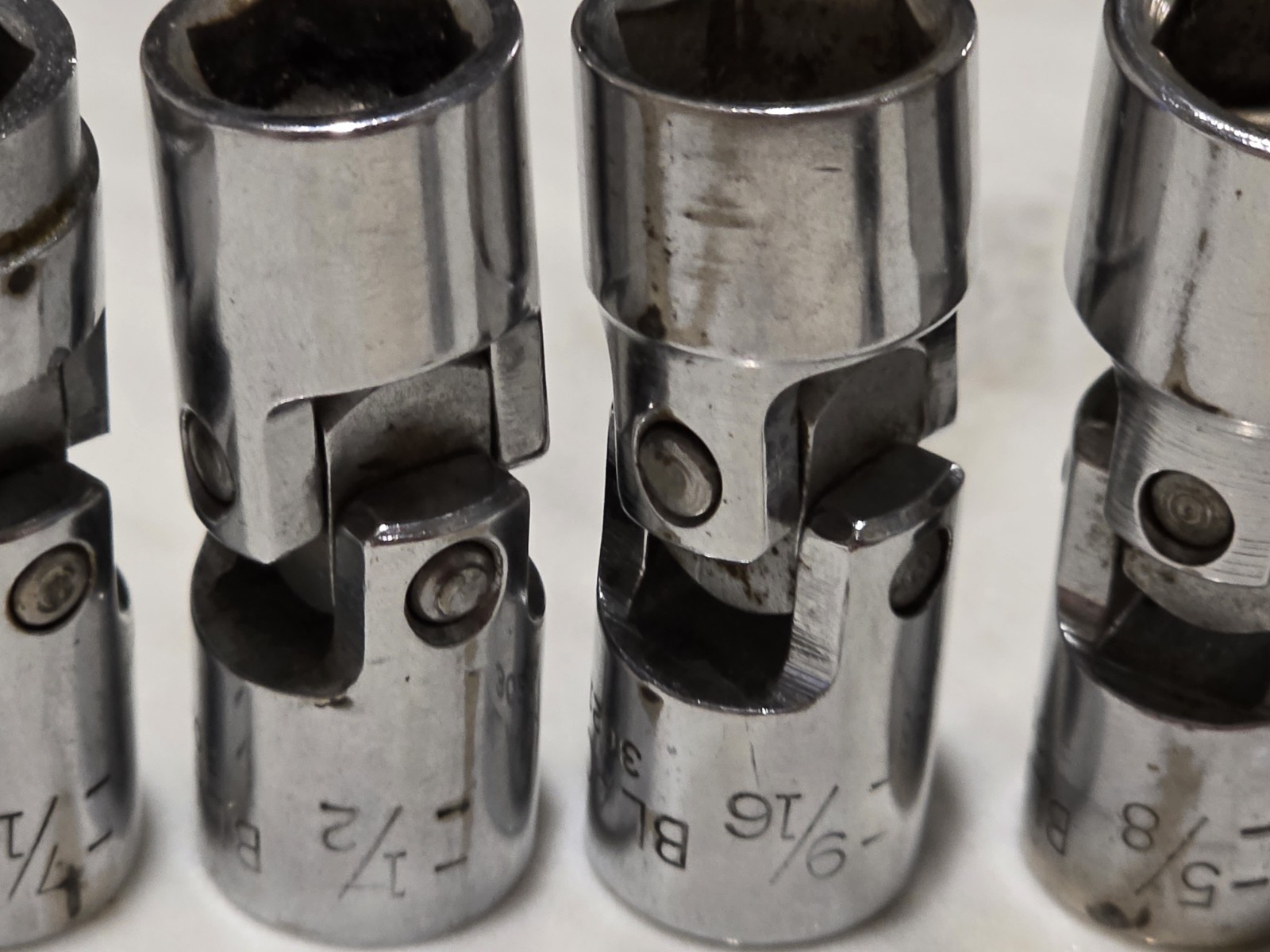 Blackhawk by Proto 3/8 Drive 7 Universal Joint Socket 3/8 7/16 1/2 9/16 5/8 3/4