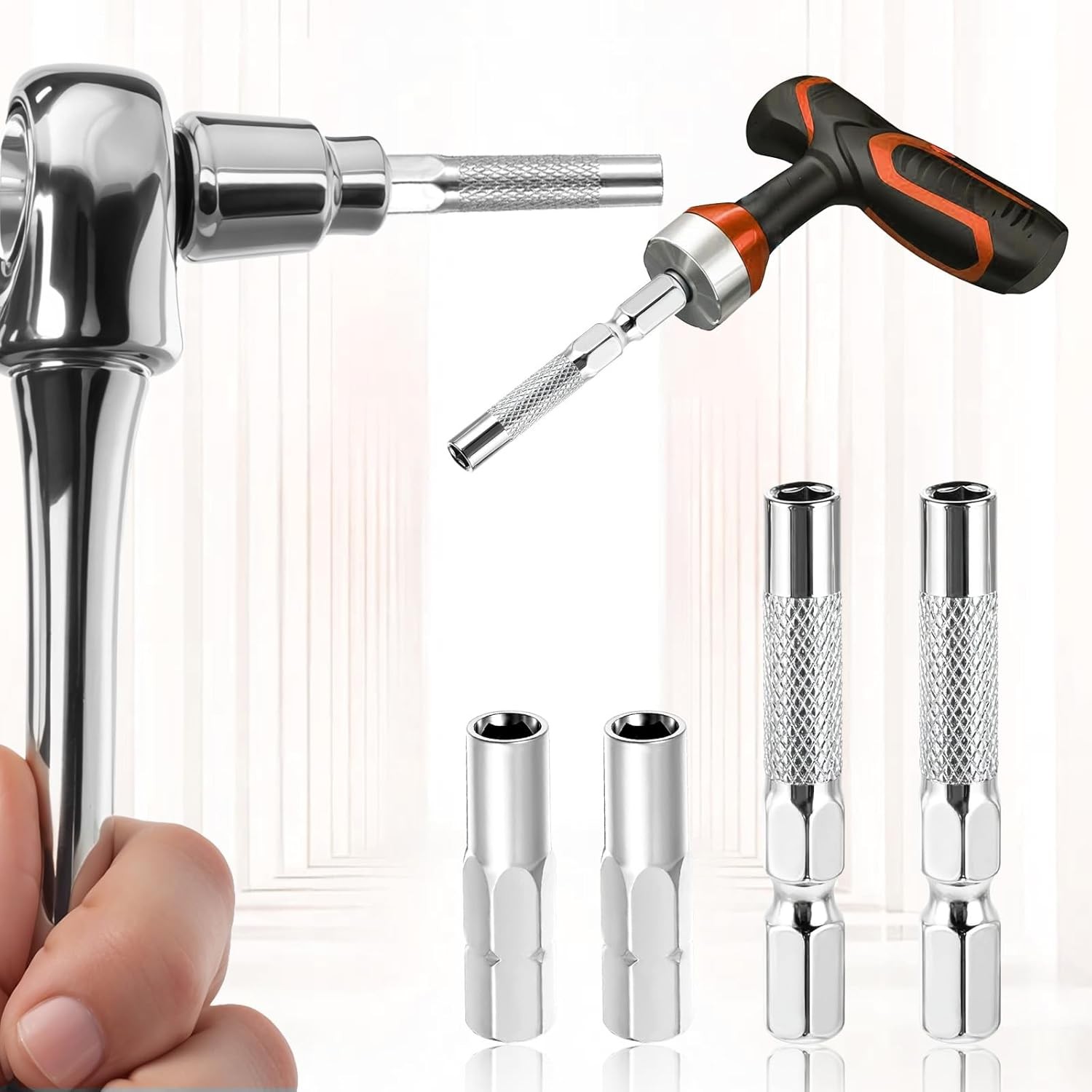 4 Pcs Drill Bit Adapter, 1/4 to 4mm Hex Drive Adapter,…