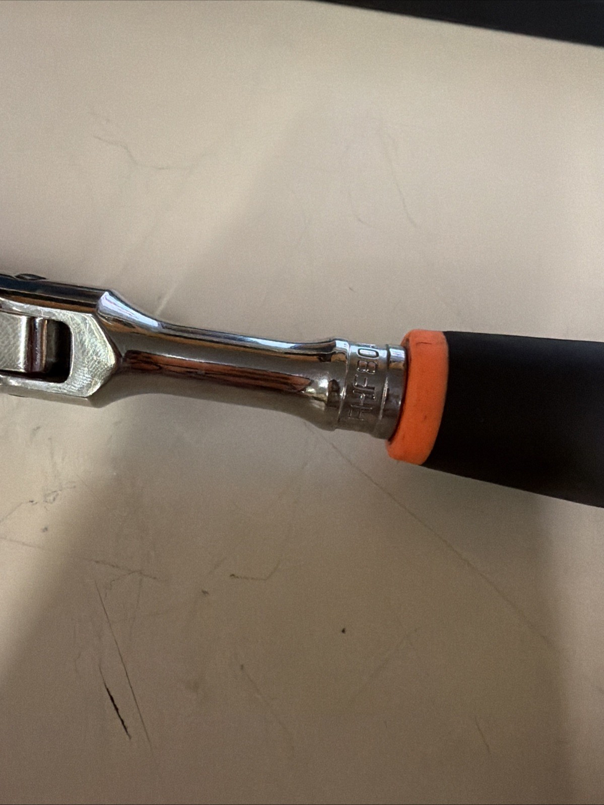 Snap On Tools FHF80A 3/8″ Orange Soft Grip Flex Head Ratchet