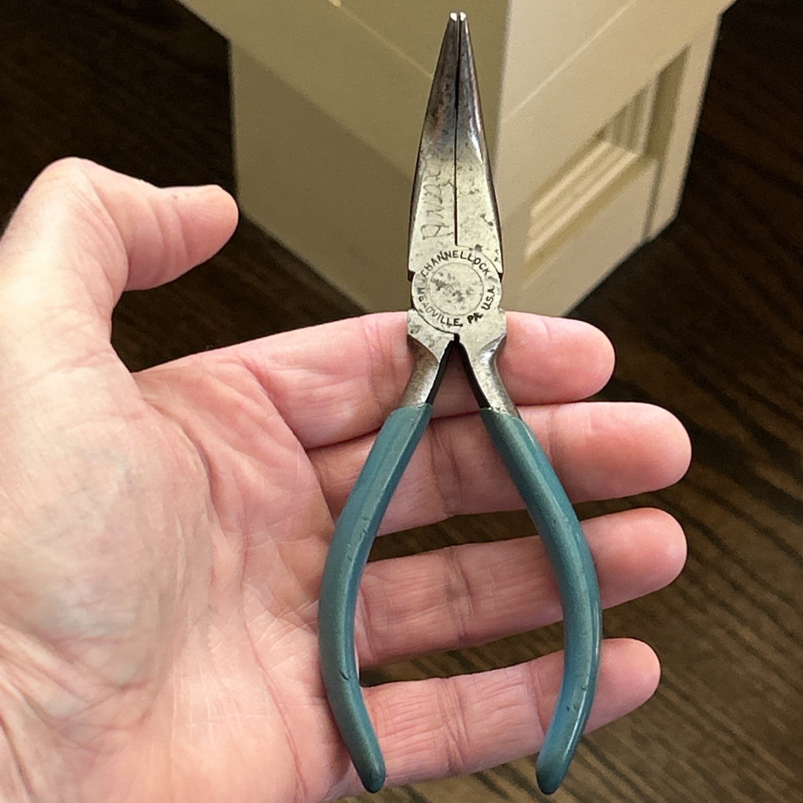 Rare Channellock No. 386 Bent Needle Nose Pliers USA
