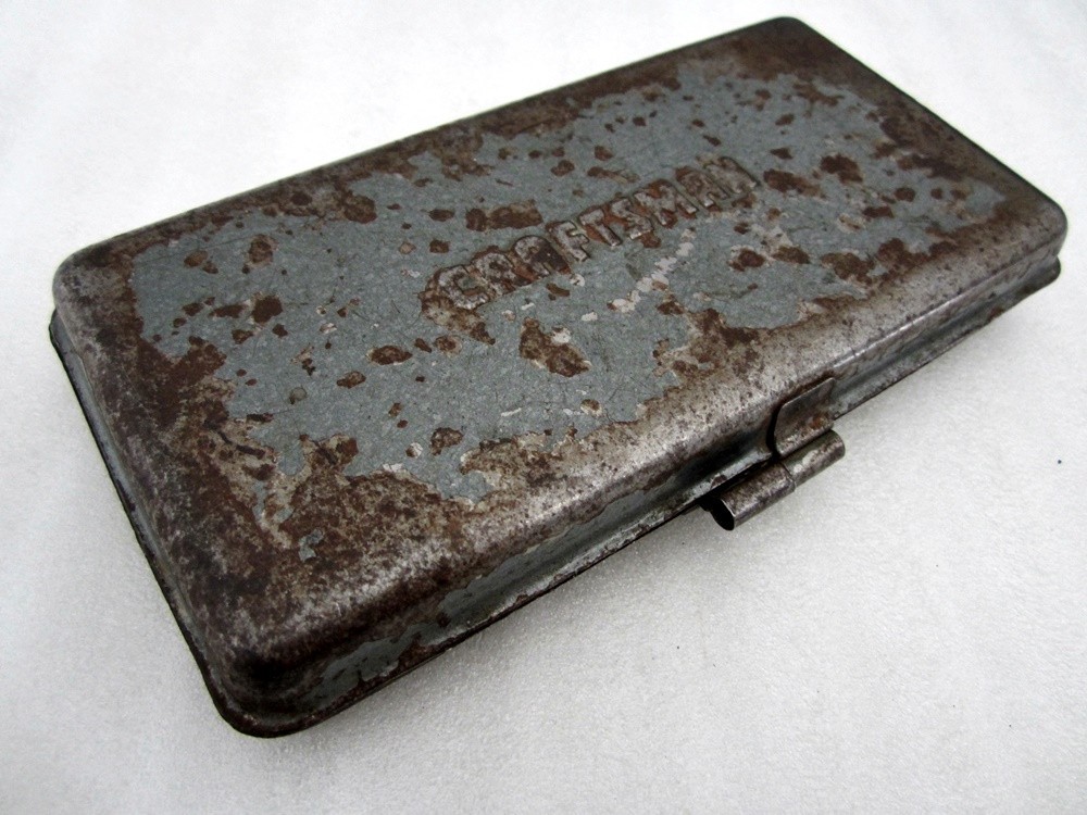 Vintage 1950’s Craftsman 1/4″ Drive Socket Set Metal Case USA