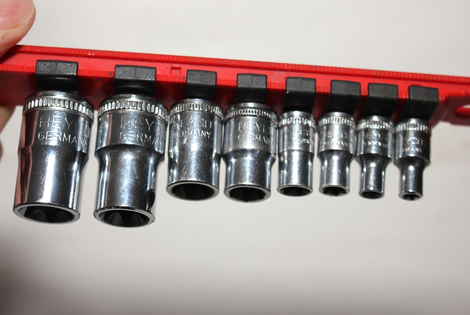 HEYCO 8 pc. External TORX Socket Set E6, E7, E8, E10, E12, E14, E16, E18 Germany