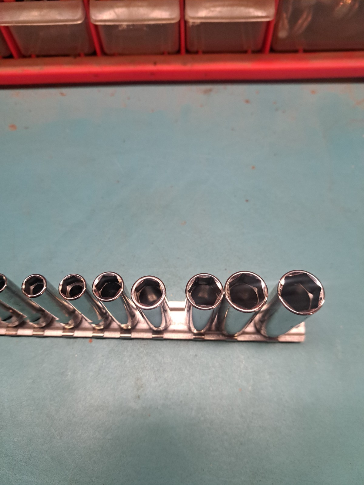 Snap On 110stmy 1/4 drive 10 Pc sae deep 6 point socket set like new
