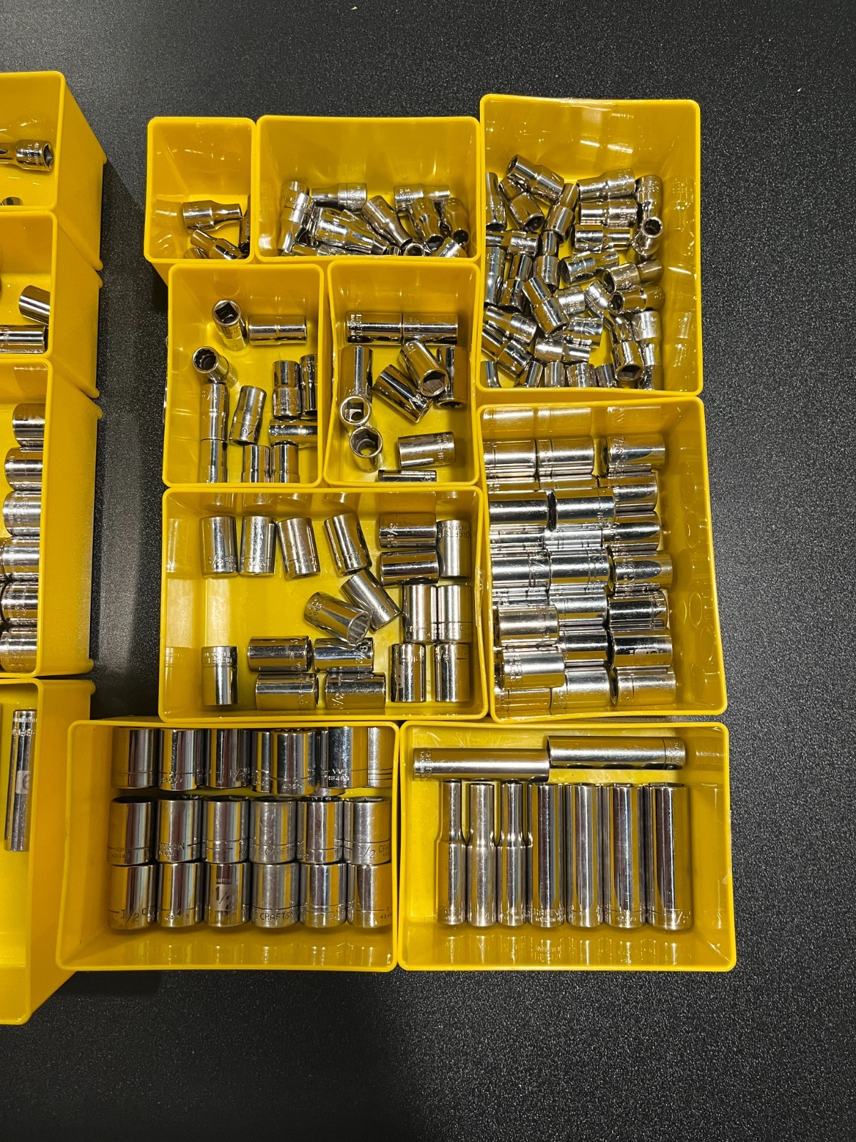 Craftsman Made in USA 230 Socket Lot – 1/4 Drive Metric SAE Cleaned Resale Ready