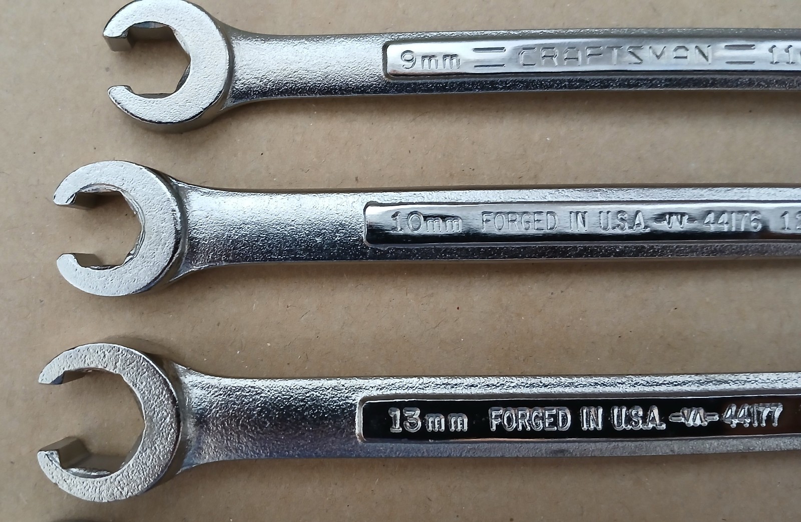 NEW CRAFTSMAN VINTAGE SEARS 5pc METRIC Flare Nut Wrench Set VA VV 9mm – 21mm USA