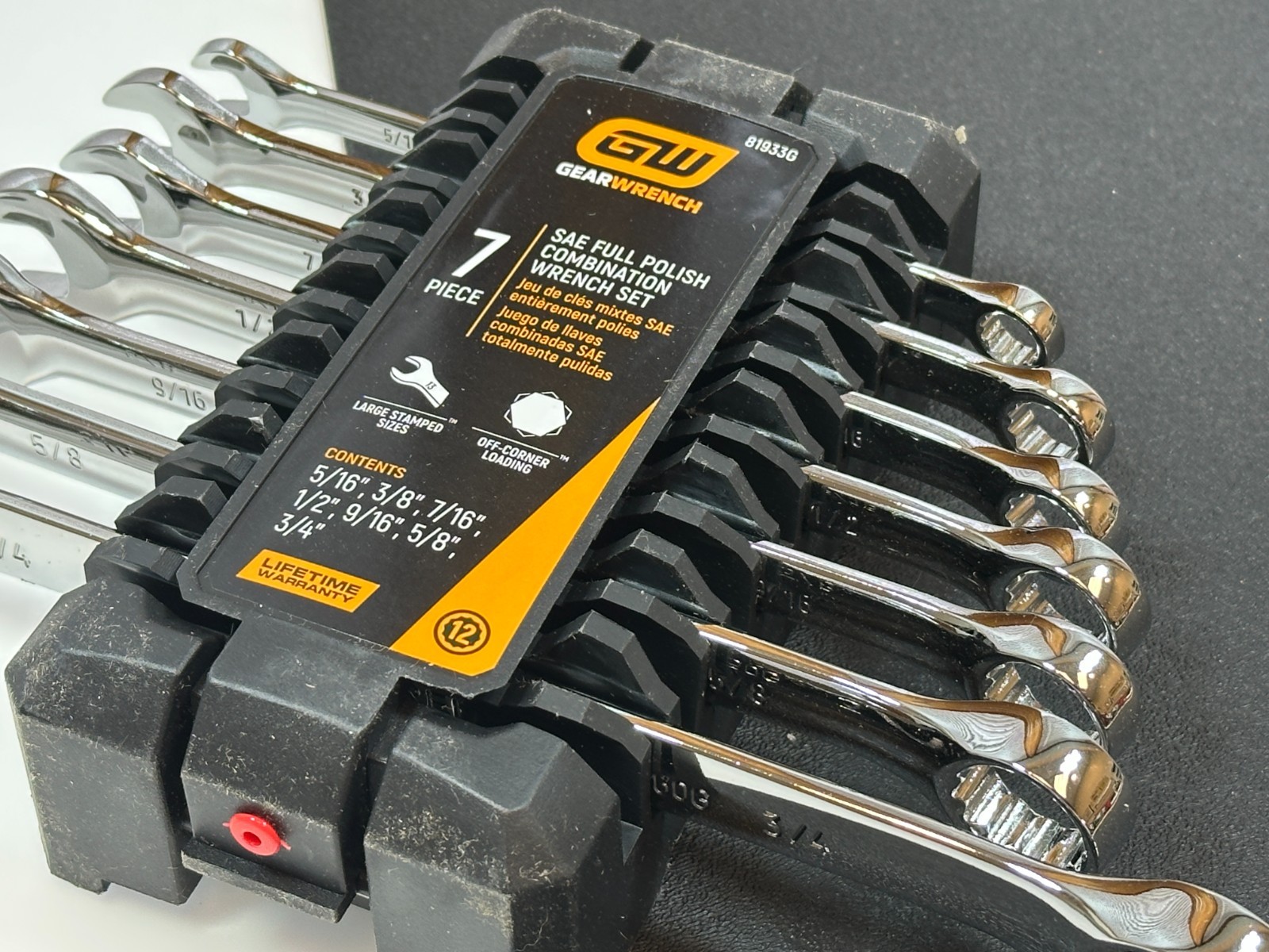 NEW GearWrench Tools 7pc SAE 5/16-3/4” Full Polish NON RATCHETING Wrench Set