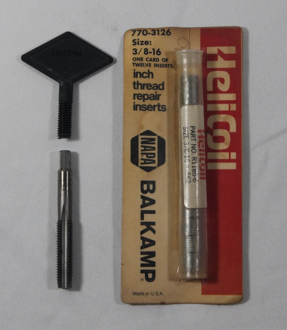 Heli‑Coil Thread Repair Kit 3/8‑16 UNC Tap Tool Inserts Preowned USA Complete