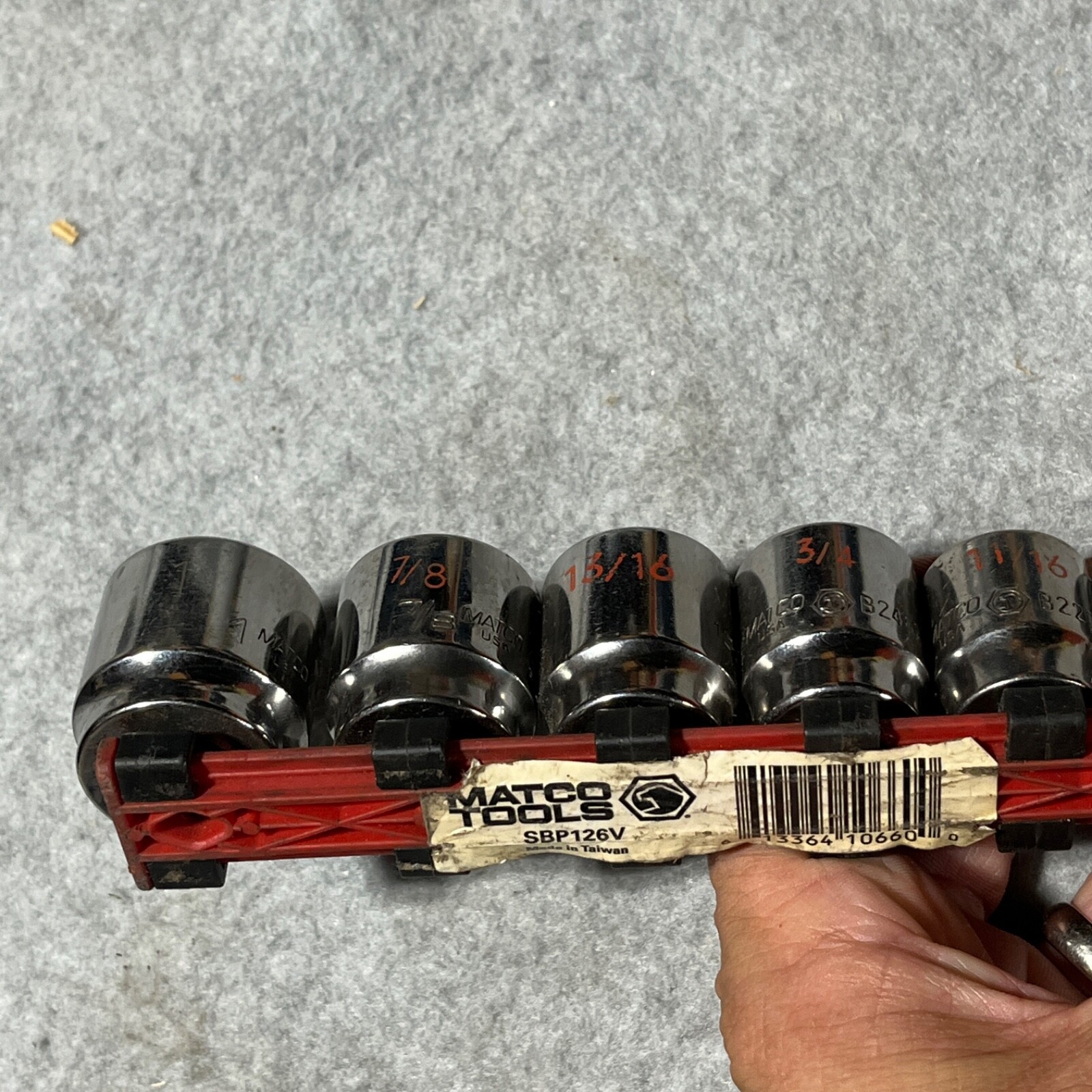 MATCO Tools 3/8″ Shallow SOCKETS Set of 7 – B246a SBP126V on clip