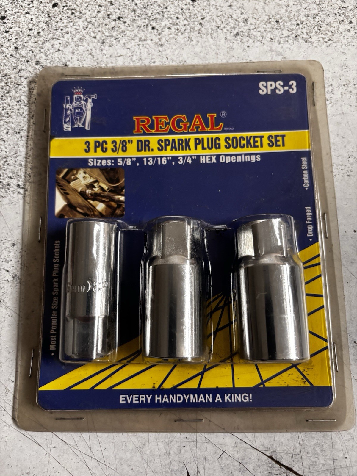 Regal Tool 3 Pc Spark Plug Socket Set 3/8” Drive