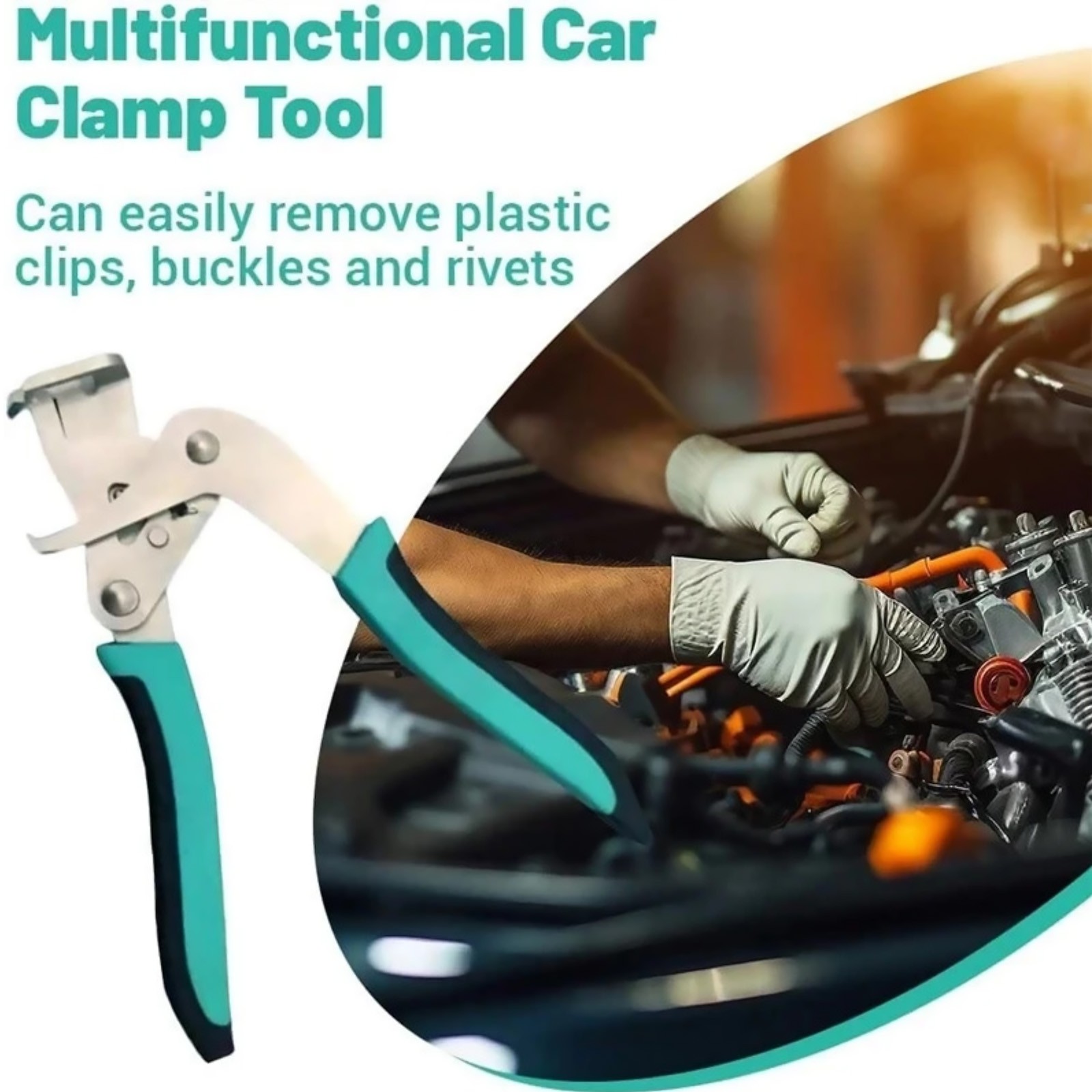 Ergonomic Handle Car Clip Remover Pliers for Automotive Disassembly Tools 1PCS