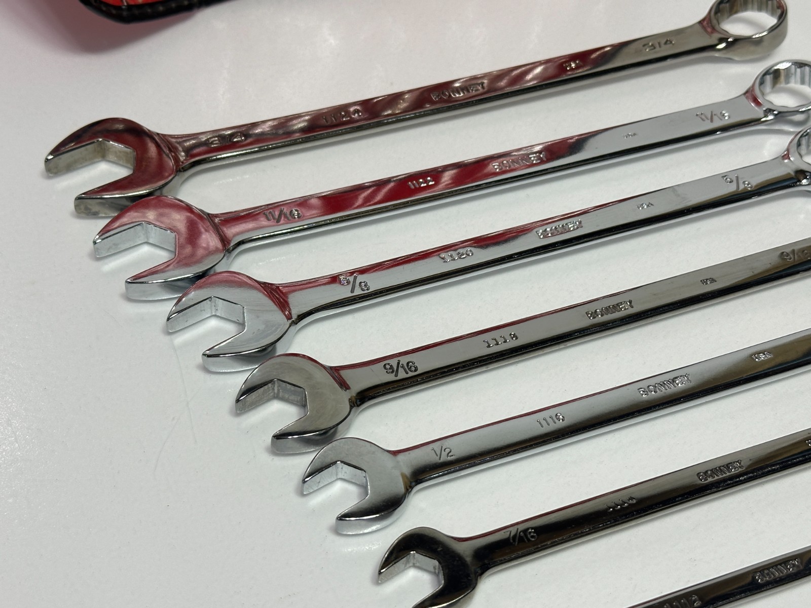 🇺🇸 BONNEY Tools USA 7pc 12-Point SAE 3/8-3/4″ Combination Wrench Set, B-80717