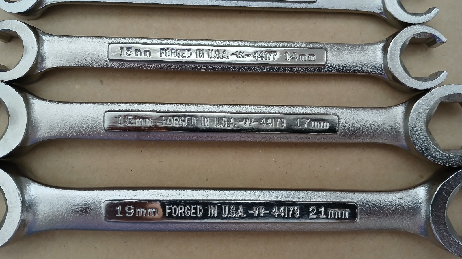 NEW CRAFTSMAN VINTAGE SEARS 5pc METRIC Flare Nut Wrench Set VA VV 9mm – 21mm USA