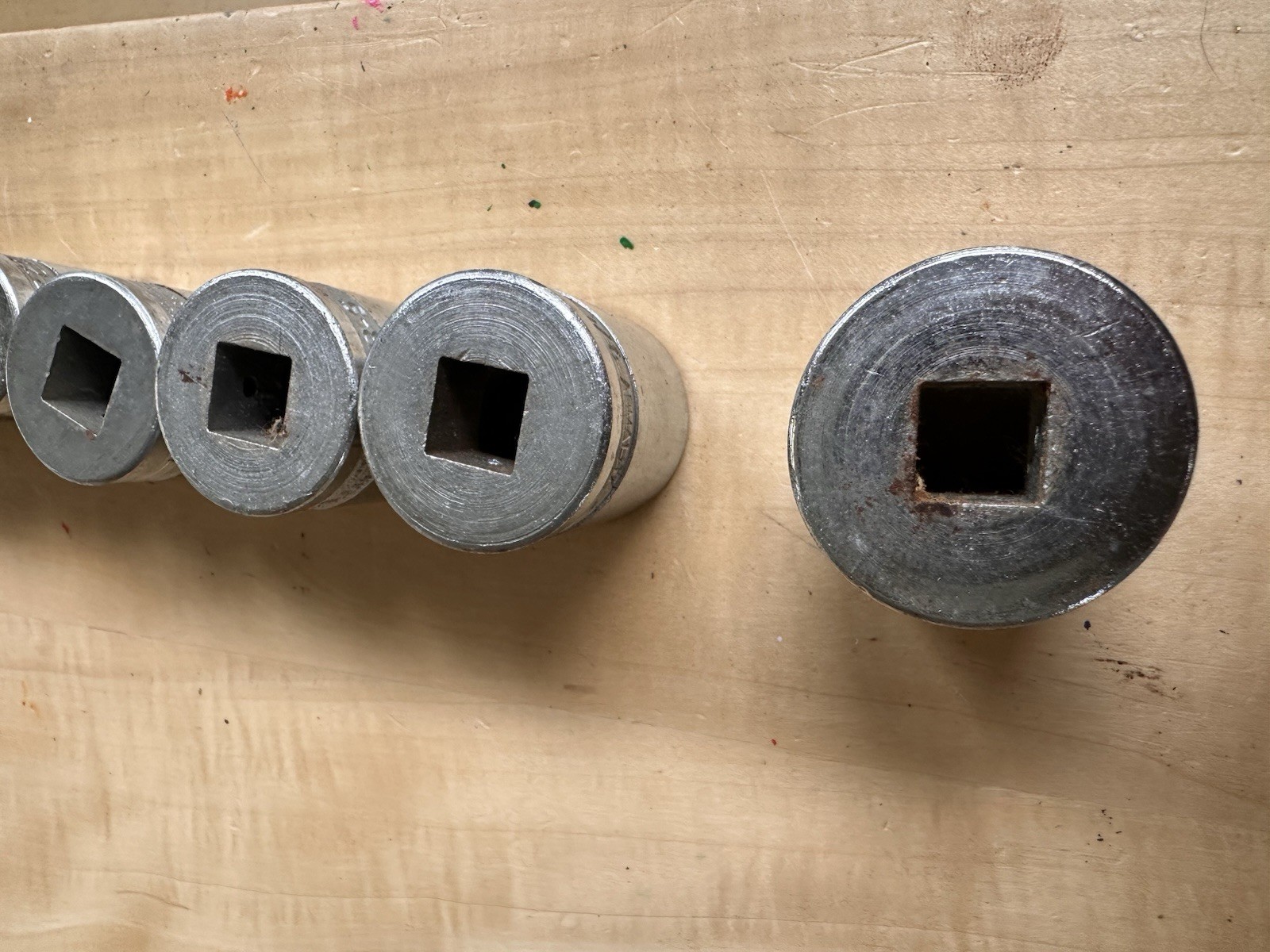 Armstrong Socket Lot 1/2 Inch Drive Double Square 8 Point SAE