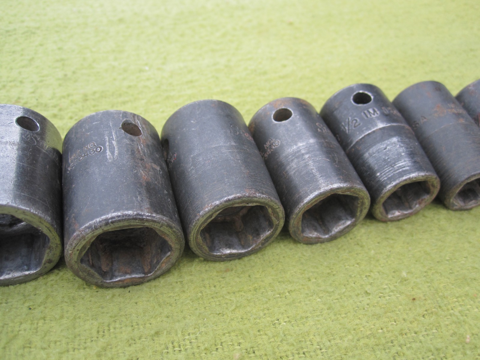 Snap-on 1/2″ Drive 11pc SAE Inch 6pt Deep Socket Set 3/8 to 1 in USA