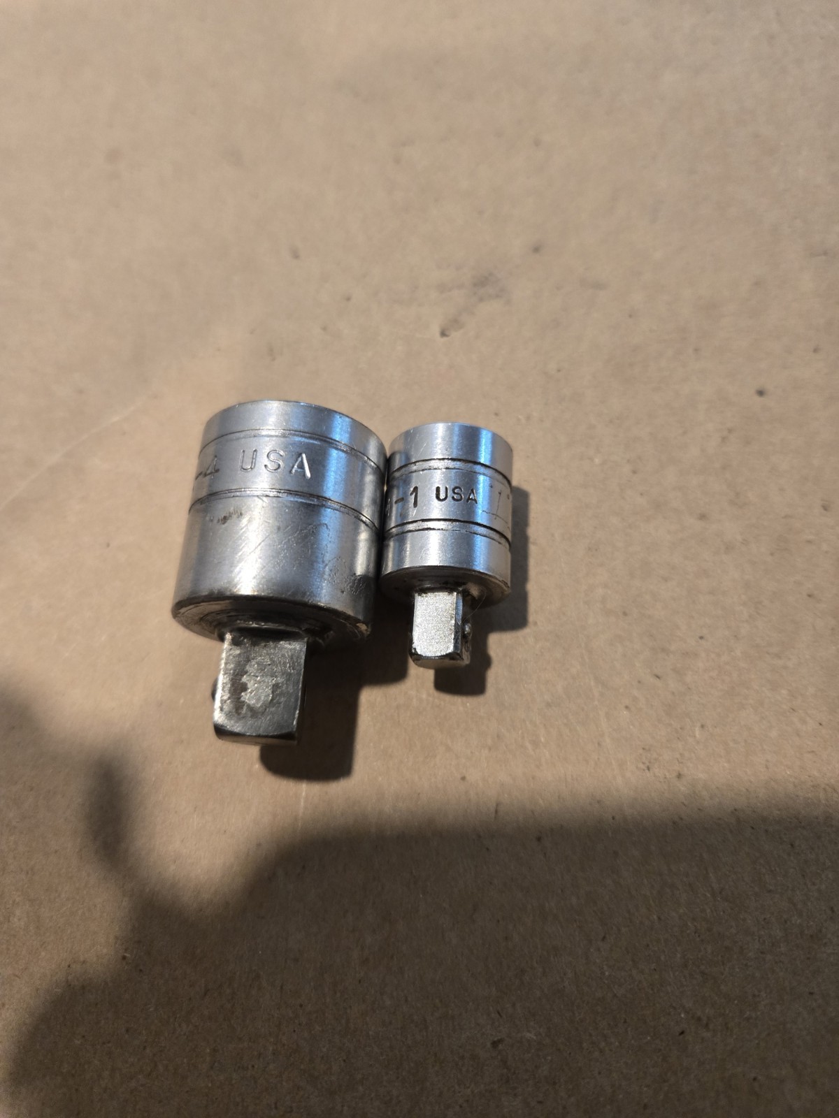 Snap On 3/8″ F To 1/4″ M 1/2″ F To 3/8″ M Drive Chrome Adaptor Sockets USA Lot