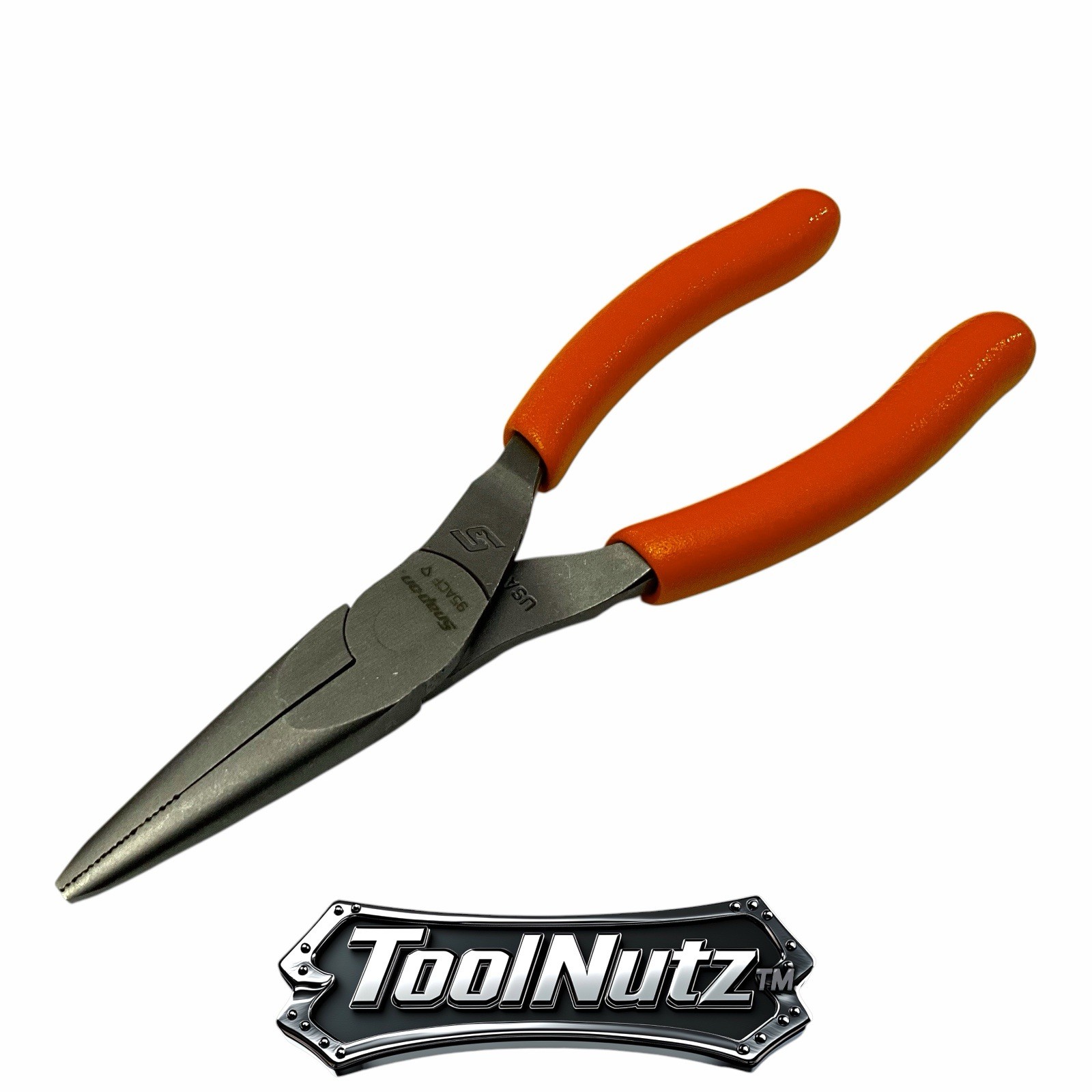 Snap-on Tools NEW 95ACFO 6in ORANGE Soft Grip Rounded Jaw Needle Nose Pliers USA