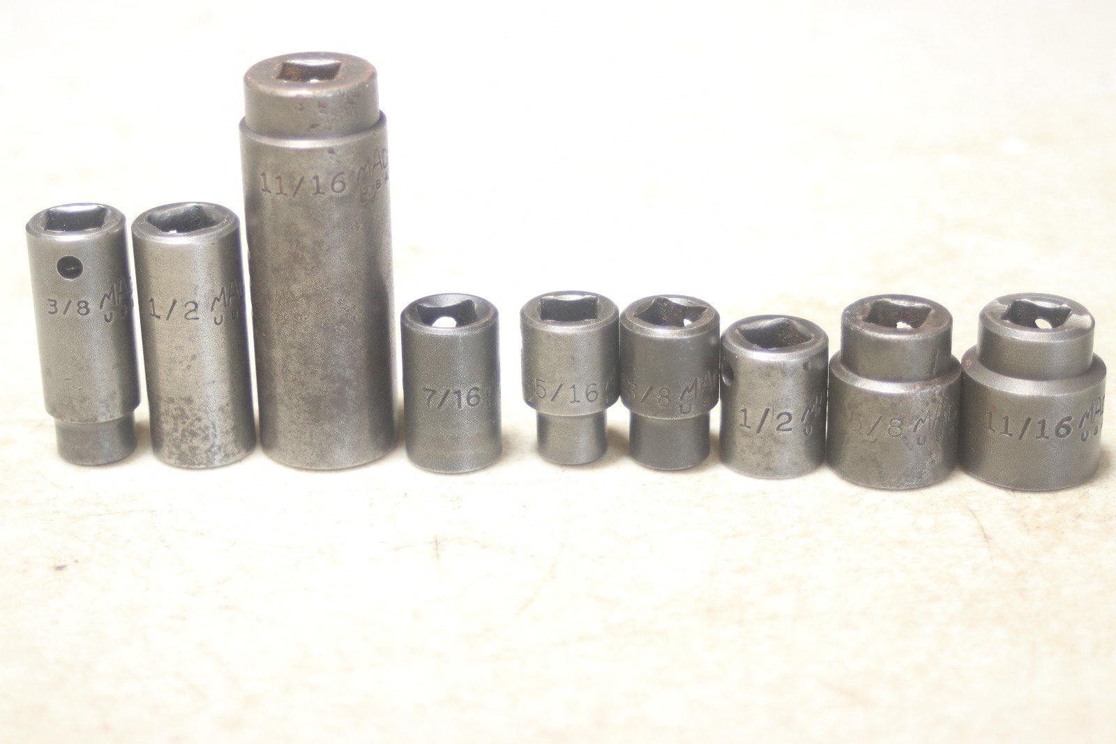 Lot of 50 MAC Tools 3/8 & 1/2 Inch Drive Sockets ALL Different SAE & Metric
