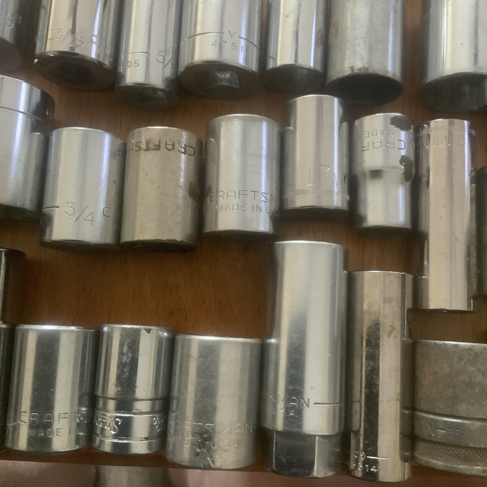 Lot Of 155 All Craftsman Sockets & Extension (Mixed Sockets Lot) Vtg Euc