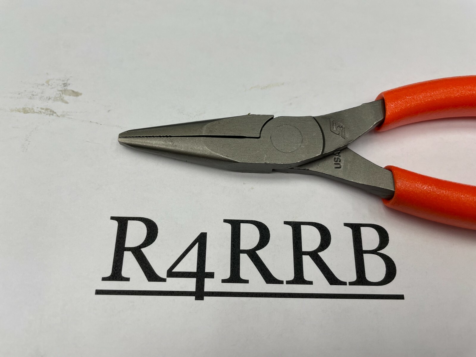 Snap-On Tools USA NEW ORANGE Soft Grip 6″ Talon Grip Needle Nose Pliers 95ACFO