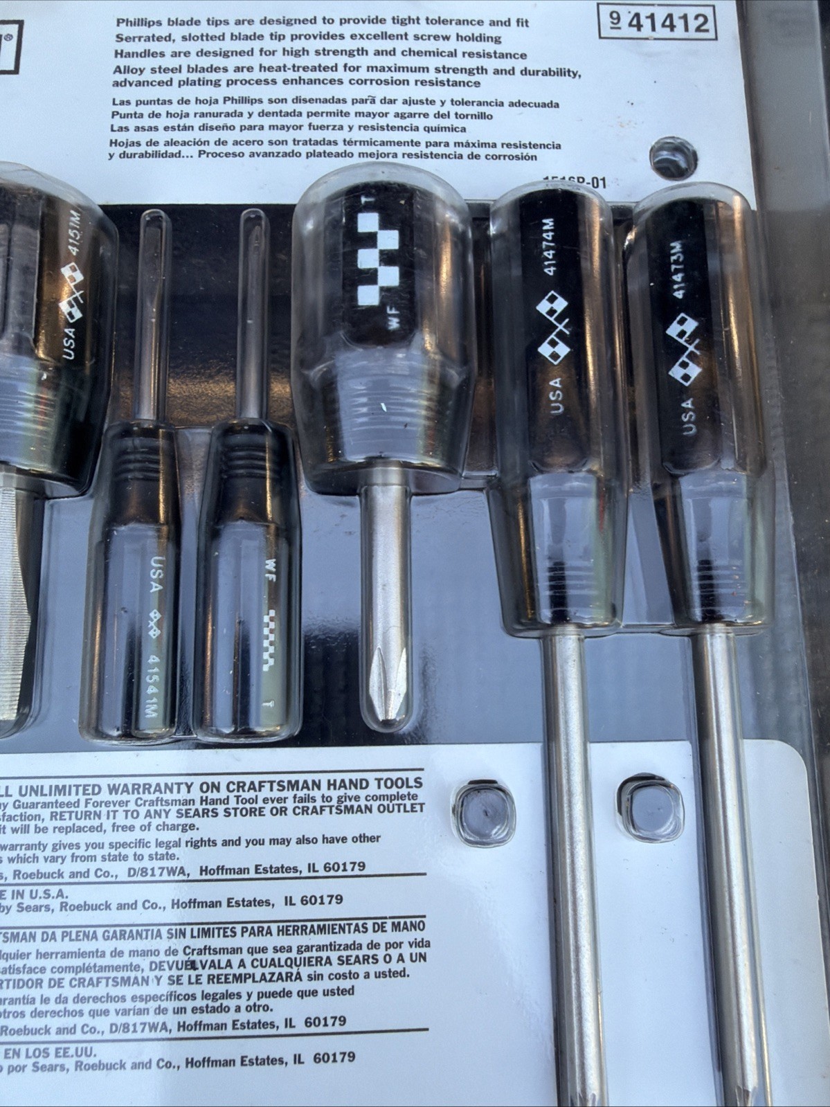 **RARE** Sears Craftsman USA NOS 16pc Motorsports NASCAR Screwdriver Set 41412 5
