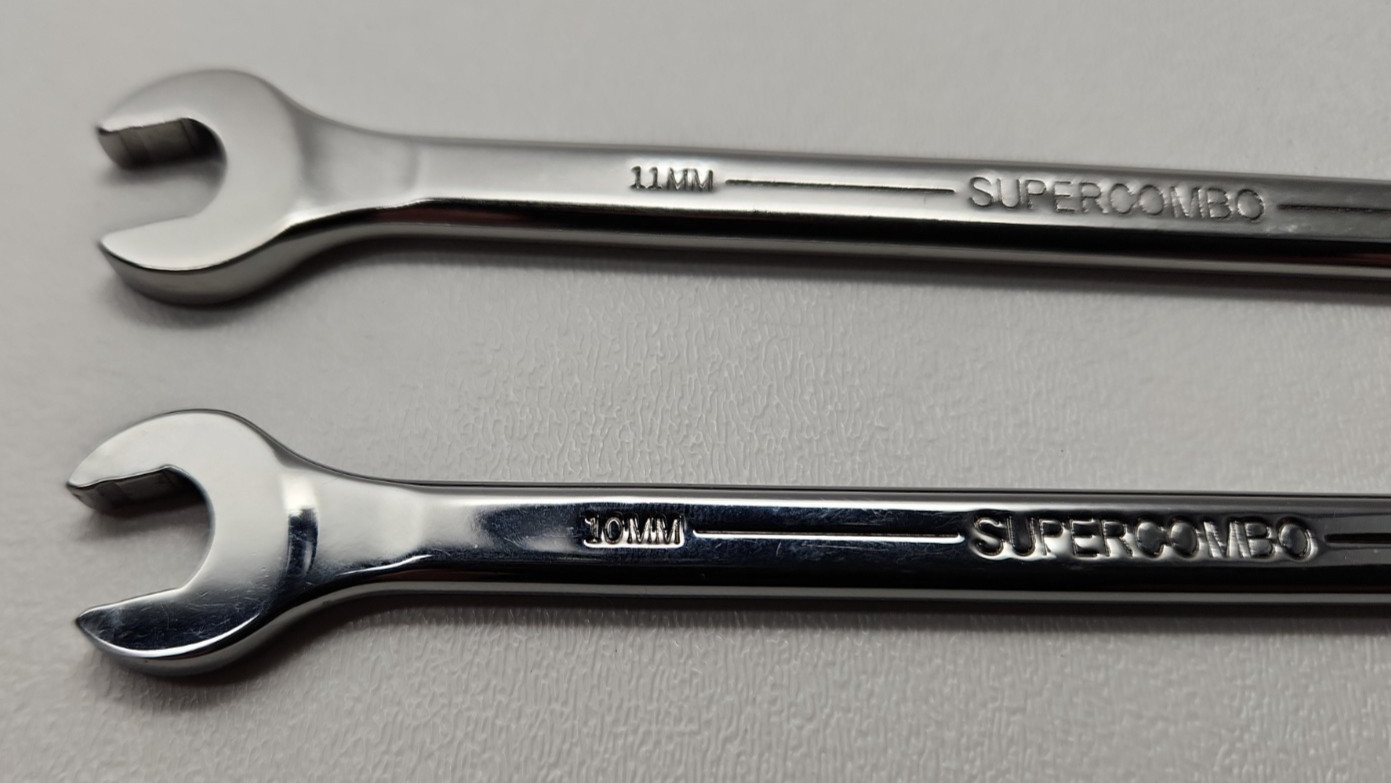 Lot of 2 Williams Supercombo Combination Wrench 10mm 1210MSC & 11mm 1211MSC USA