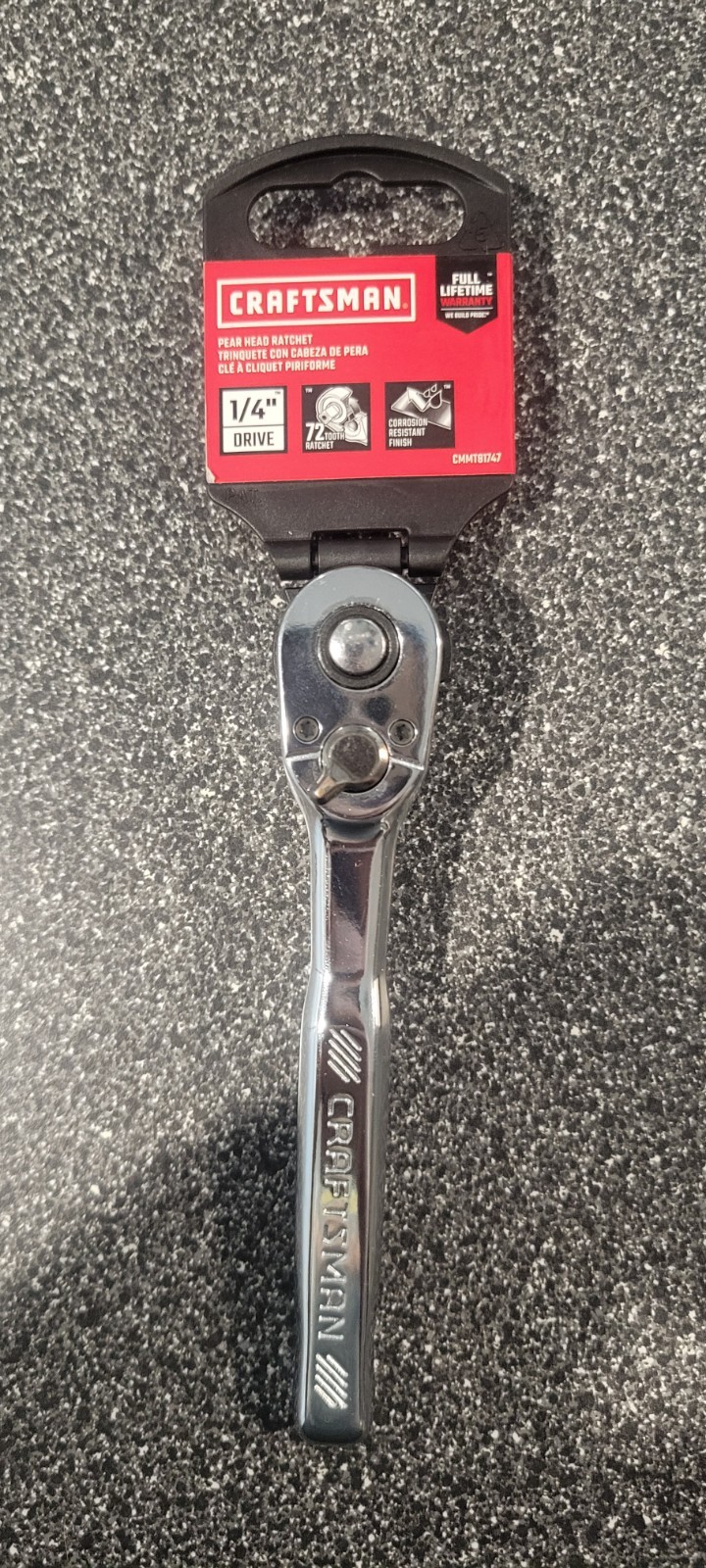 Craftsman 1/4 in. drive 72 Tooth Pear Head Ratchet