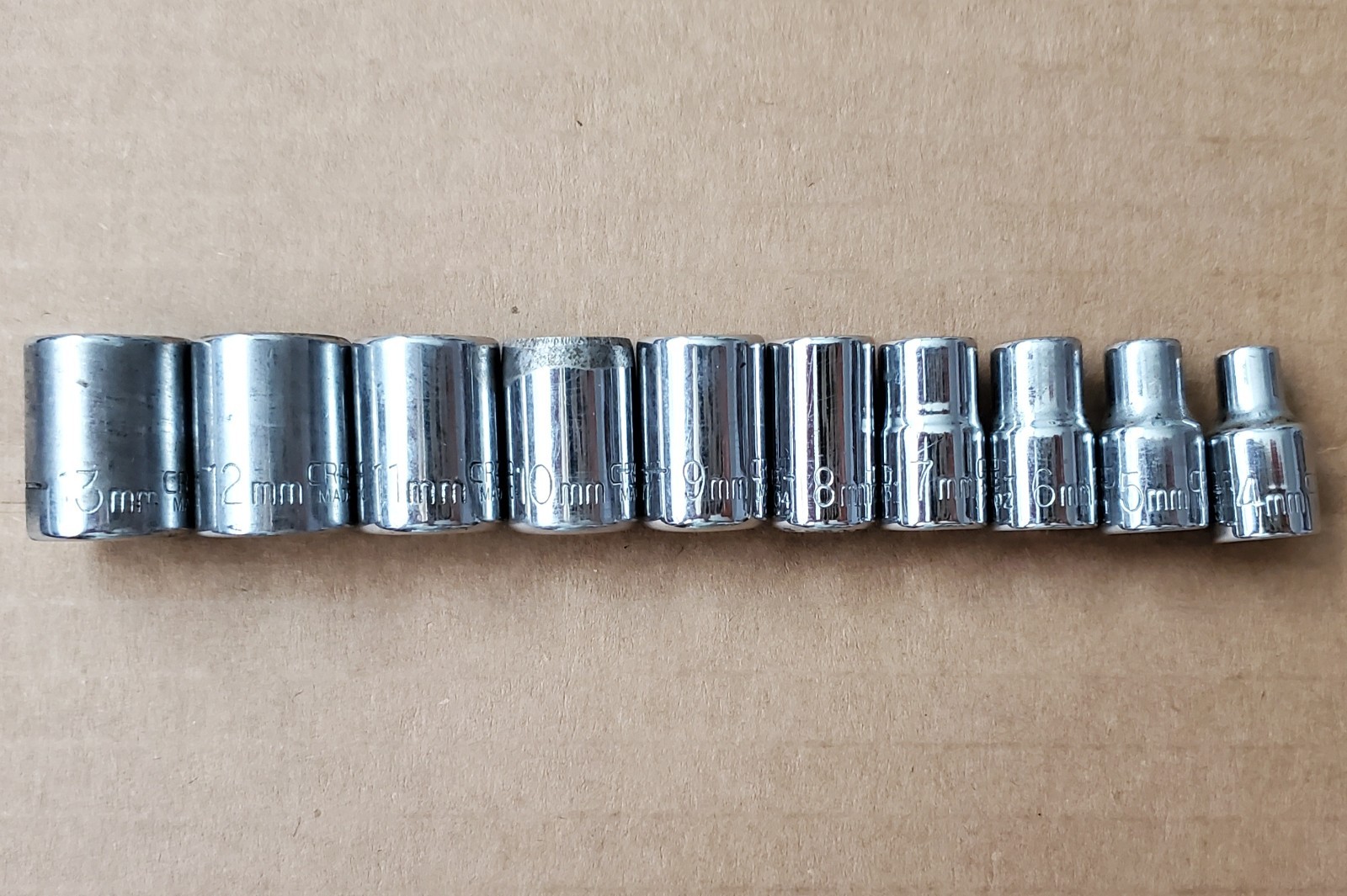 Craftsman 1/4” Drive SAE & Metric 6-Point Sockets 43492 – 43480, 43501 – 43514