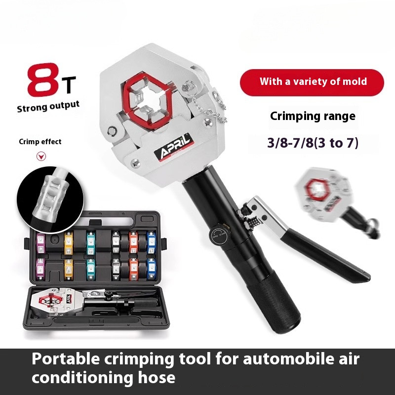 Car Air-Conditioning Pipe Pressing Machine Manual Hydraulic Hose Crimping Tool