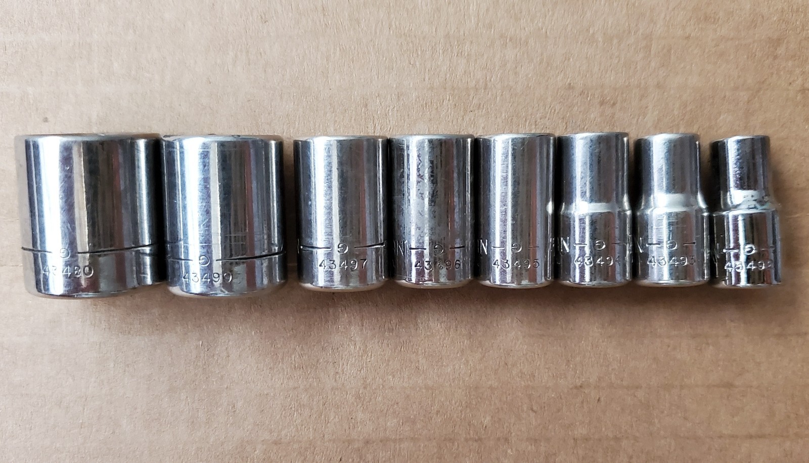 Craftsman 1/4” Drive SAE & Metric 6-Point Sockets 43492 – 43480, 43501 – 43514