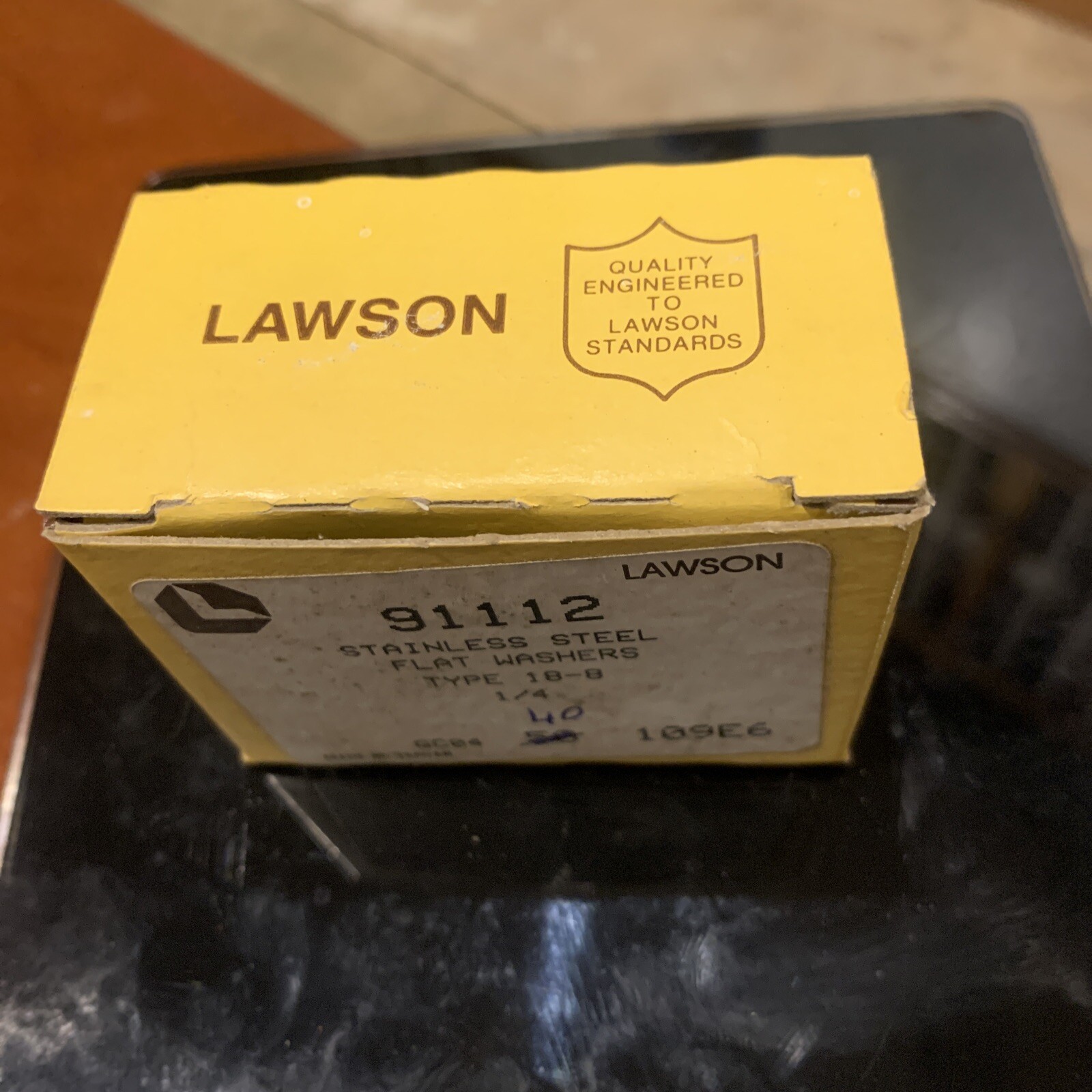 Lawson 91112 Stainless Steel Flat Washers Typ 18-8 1/4” 40 Count