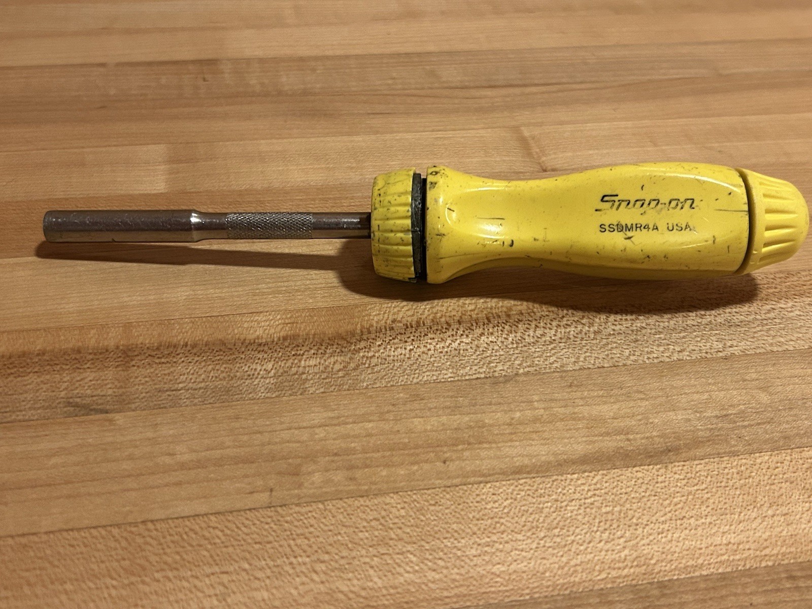 Snap-on Tools | SSDMR4AY Yellow Ratcheting Screwdriver – No Bits Included