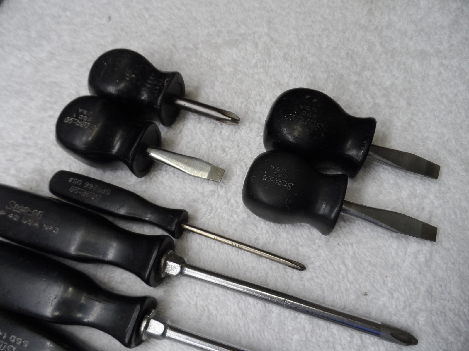Snap-On 3 Phillips 6 Slotted Screwdriver Set. made in USA (Black) – 9 pcs