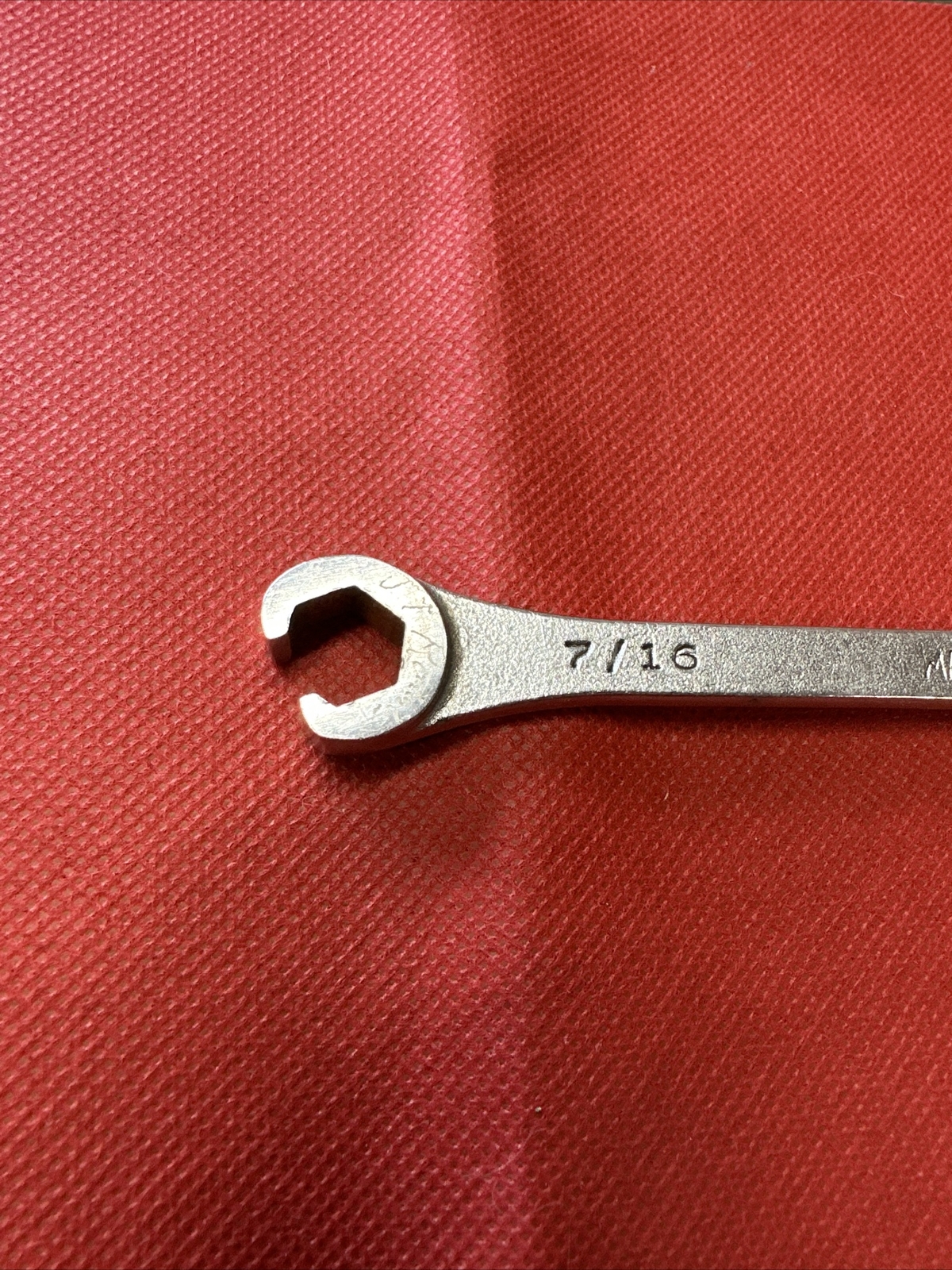 Vintage MAC TOOLS 7/16″ X 3/8″ FLARE NUT WRENCH 6″ LONG #OHB1214